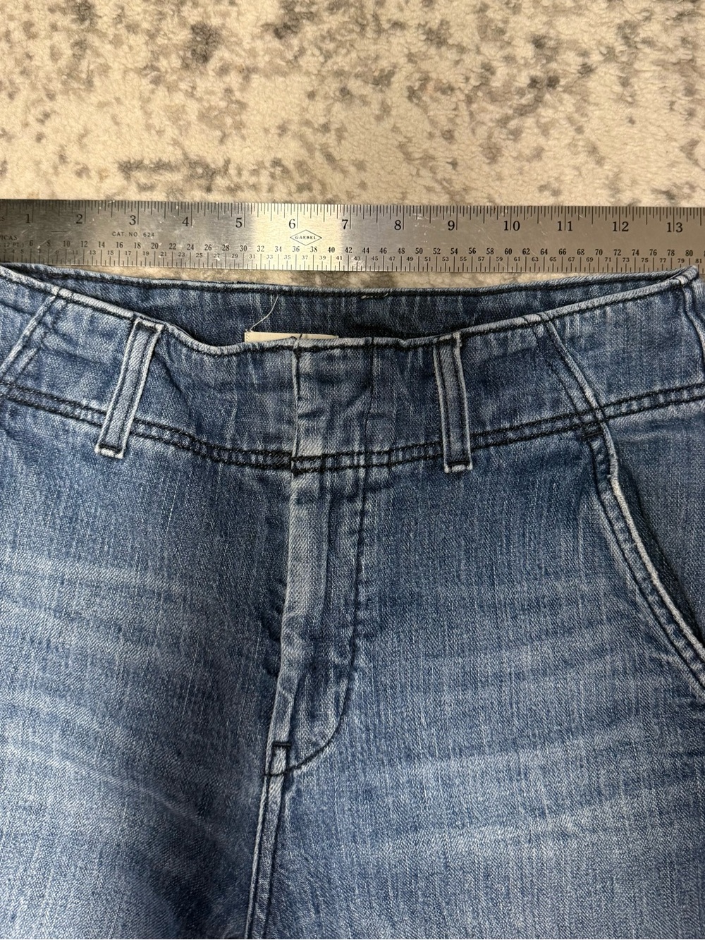 Pilcro Anthropologie Relaxed Elastic-Back Wide-Leg Denim Pants Size 25 Medium Wa - Picture 6 of 13